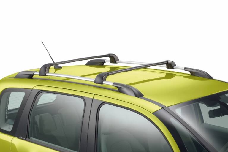 Juego de 2 barras de techo transversales acero para vehiculo con barras